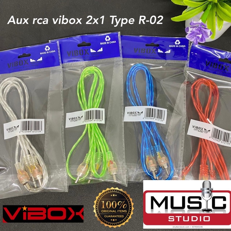 KABEL AUX RCA 2x1 VIBOX R02 ORIGINAL MATERIAL BAHAN TEMBAGA TEBAL HD AUDIO