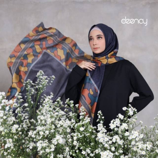 DEENAY PRAYA NAVY - Voal Printed Scarf - Original