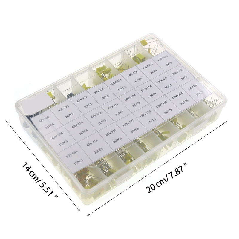 Kapasitor Koreksi btsg 24harga 63V-100V 102J-105J 460PCS Umur Panjang