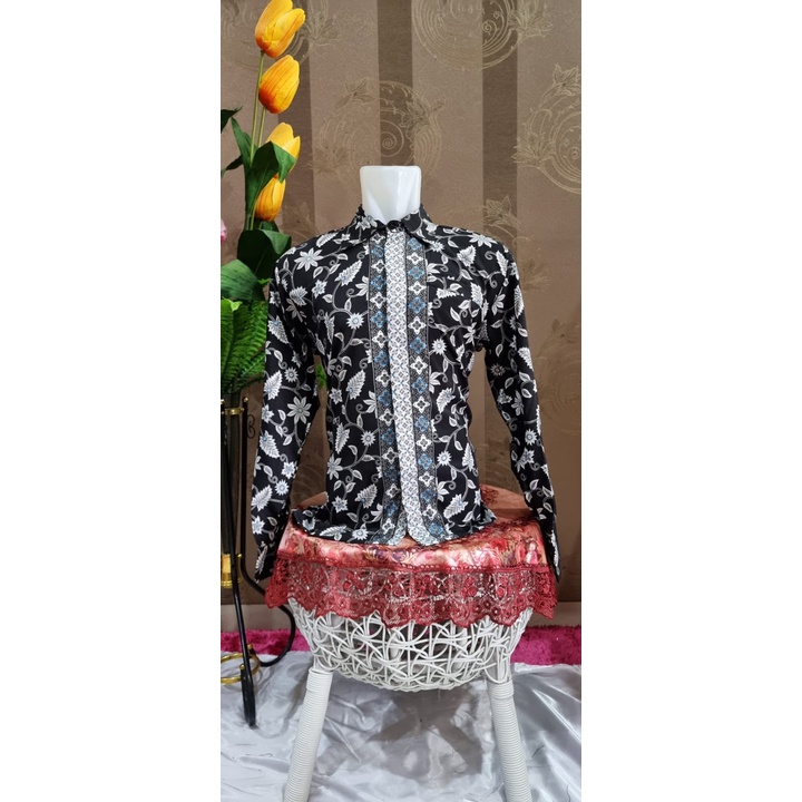 Kemeja OOTD Panjangan Batik Motif Lili By zahratul27