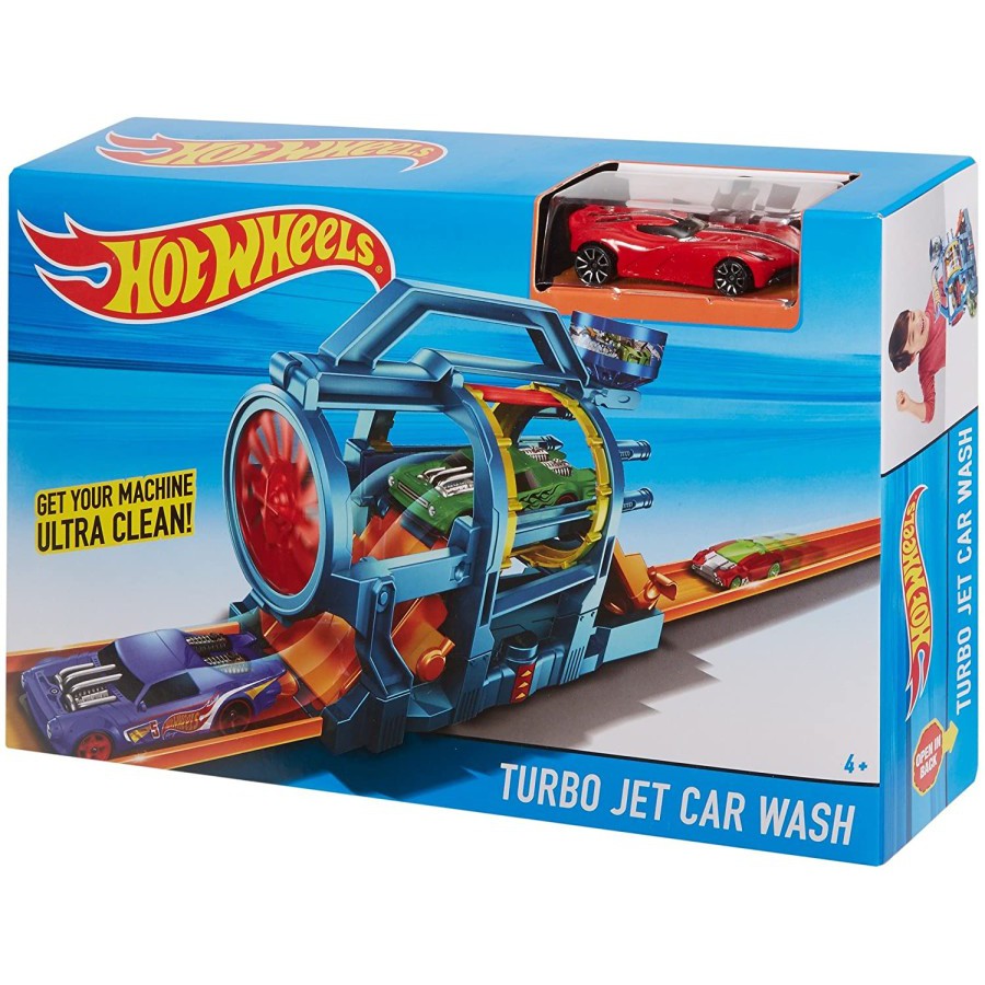 Hot Wheels TURBO JET CAR WASH Hotwheels City Track Builder Diecast