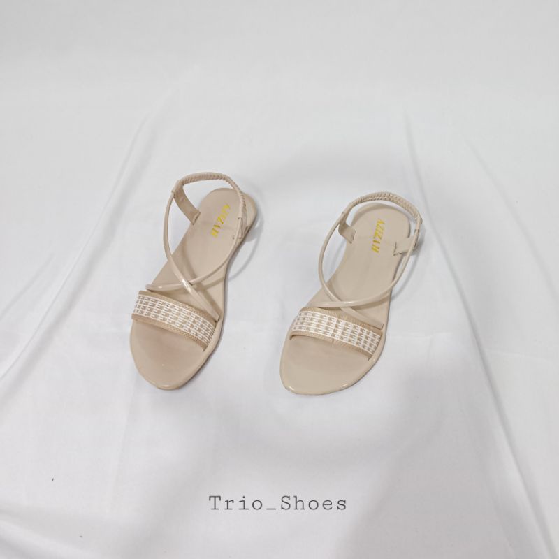Sandal wanita terbaru||Sandal Teplek wanita terbaru model tali variasi kain motif tebal