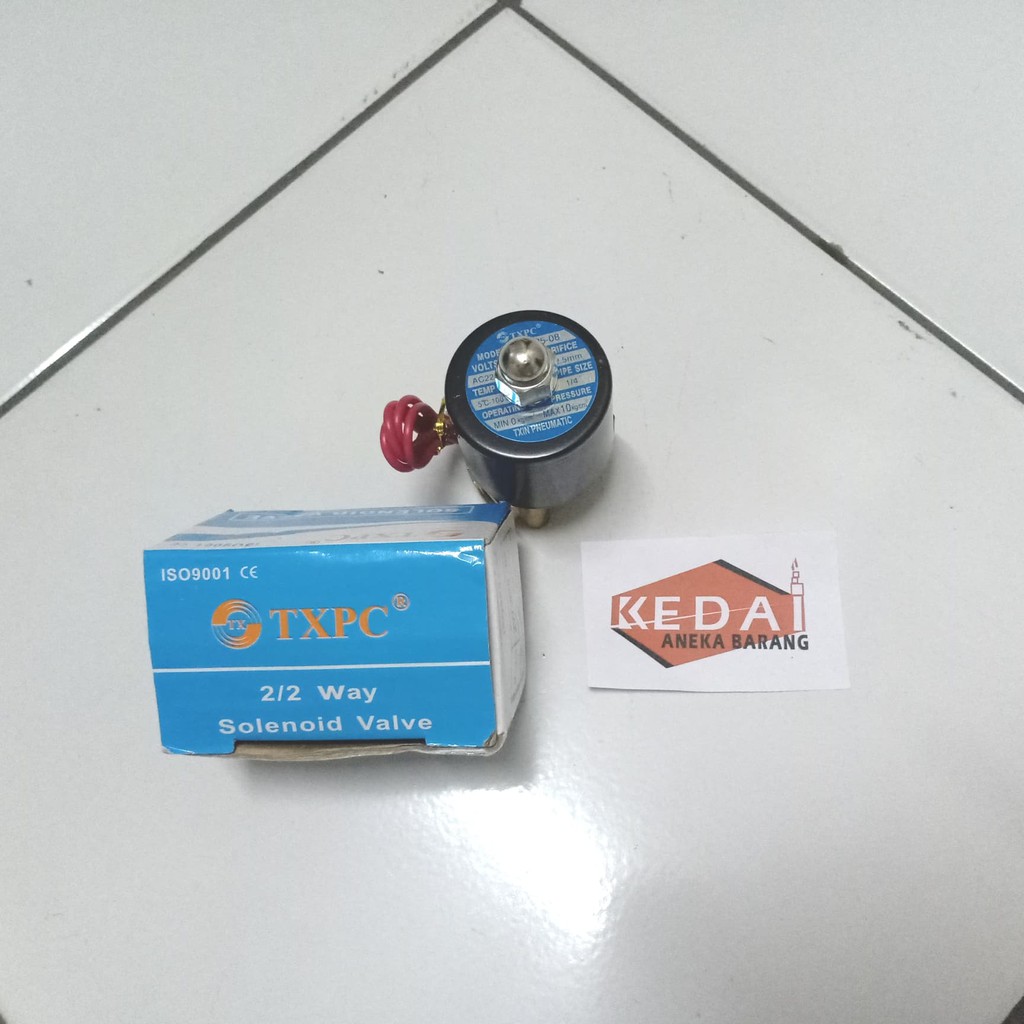 Jual Solenoid Valve 1/4" 1/4 Inch Brass Kuningan 220V AC 220VAC NC DN8 ...