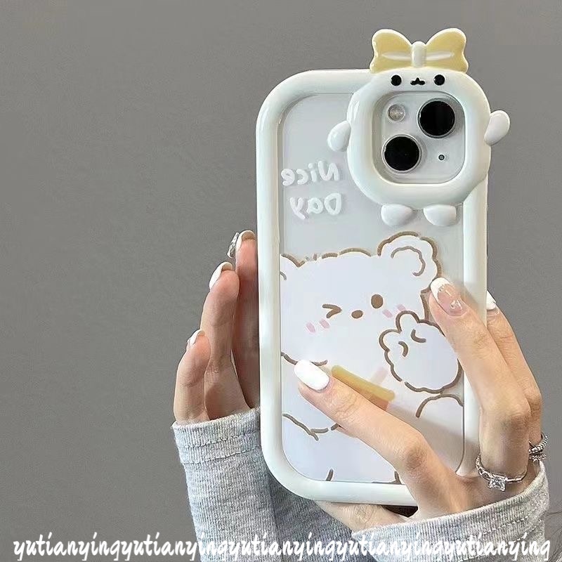 Soft Case Desain Kartun Milk Tea Bear 3D Untuk IPhone 7 8 6 6S 14 Plus XR 11 13 12 14 Pro MAX X XS MAX SE 2020