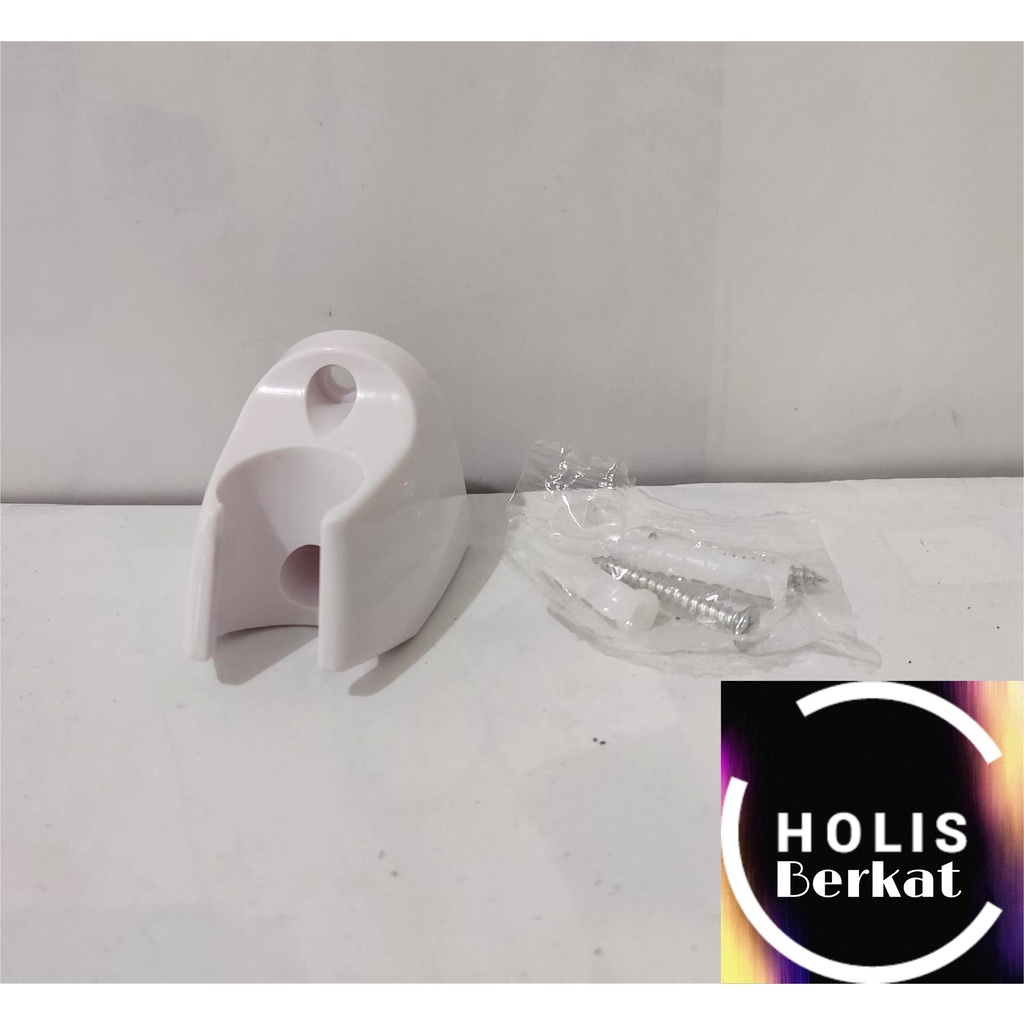 Bracket PVC / Hook / Gantungan Jet Shower White / Putih