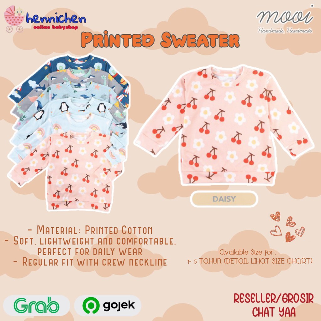 PROMO 7.7 PROMO BAJU LEBARAN MURAH Mooi Printed Sweater Anak jaket anak Cardigan anak 1-5 Tahun