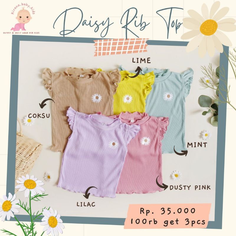 DAISY RIB TOP / ATASAN ANAK PEREMPUAN