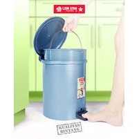 Tempat Sampah tong sampah Kotak Sampah Round Step on Dustbin 10 Liter Lion Star C-11