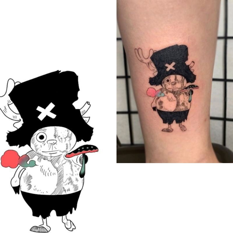 Tato Temporer One piece Tato kartun Stiker Tato Minimalis One piece  - OP1
