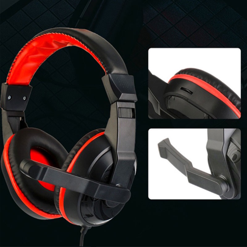 A3/A65 Gamer Stereo Earphone Komputer Bass Headphone Peredam Bising Dengan Mic/Lampu LED RGB