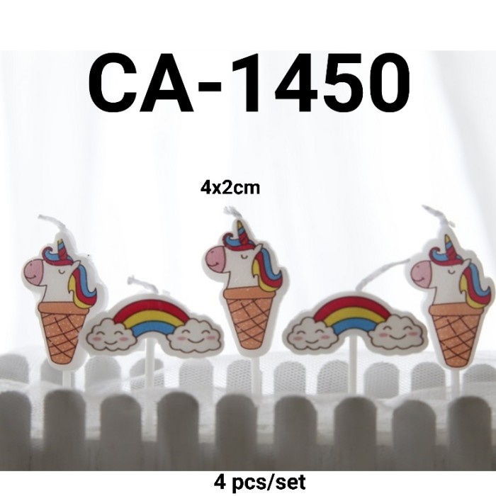 

CA-1450 LILIN CUPCAKE CAKE ULANG TAHUN BIRTHDAY UNICORN PELANGI DISKON GEDE