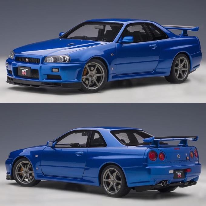 1/18 AUTOART NISSAN SKYLINE GTR R34 VSPEC NISMO DIECAST MINIATUR MODEL