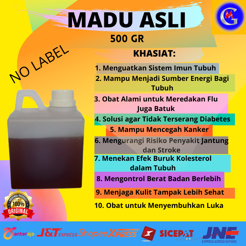 

MADU ASLI MURNI HUTAN JUSMINE ASLI MULTIFLORA ALAMI ORIGINAL ISI 500 GRAM / NO LABEL