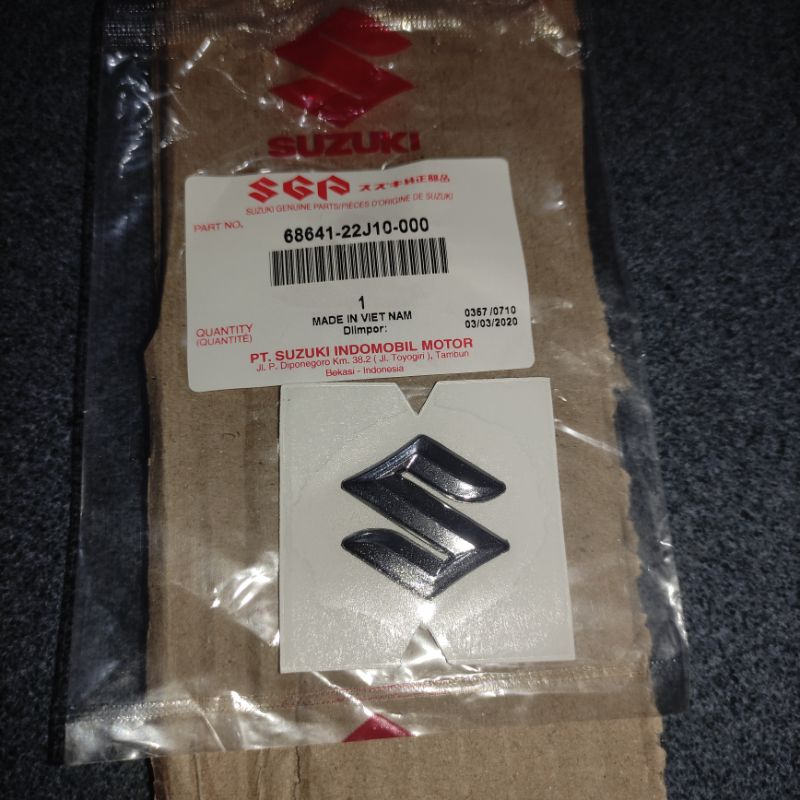 LOGO LAMBANG EMBLEM  S SUZUKI Satria FU Ori 68641-22J19-000