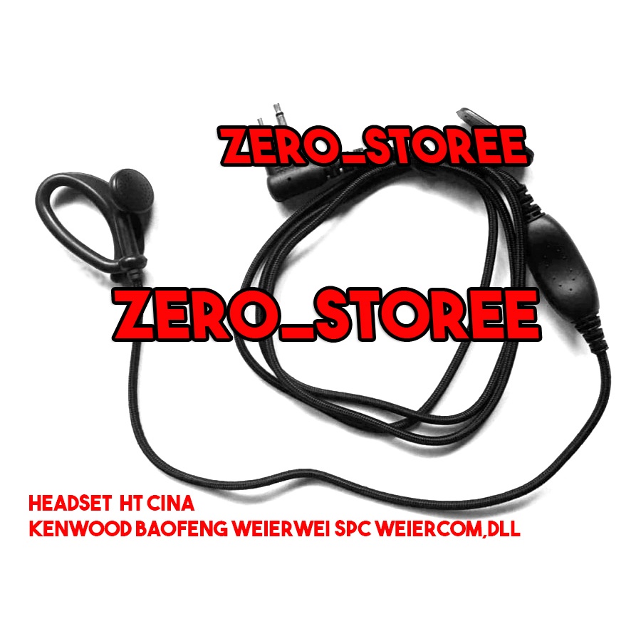 Handsfree Earpiece Headset Earmic HT Baofeng Weierwei Kenwood verxion TALI SEPATU TEBAL