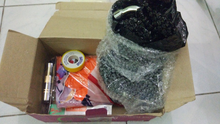 Kran 3/4 Tembok Mini Cebol Model Onda Gagang Biru Kuat Babet Kualitas