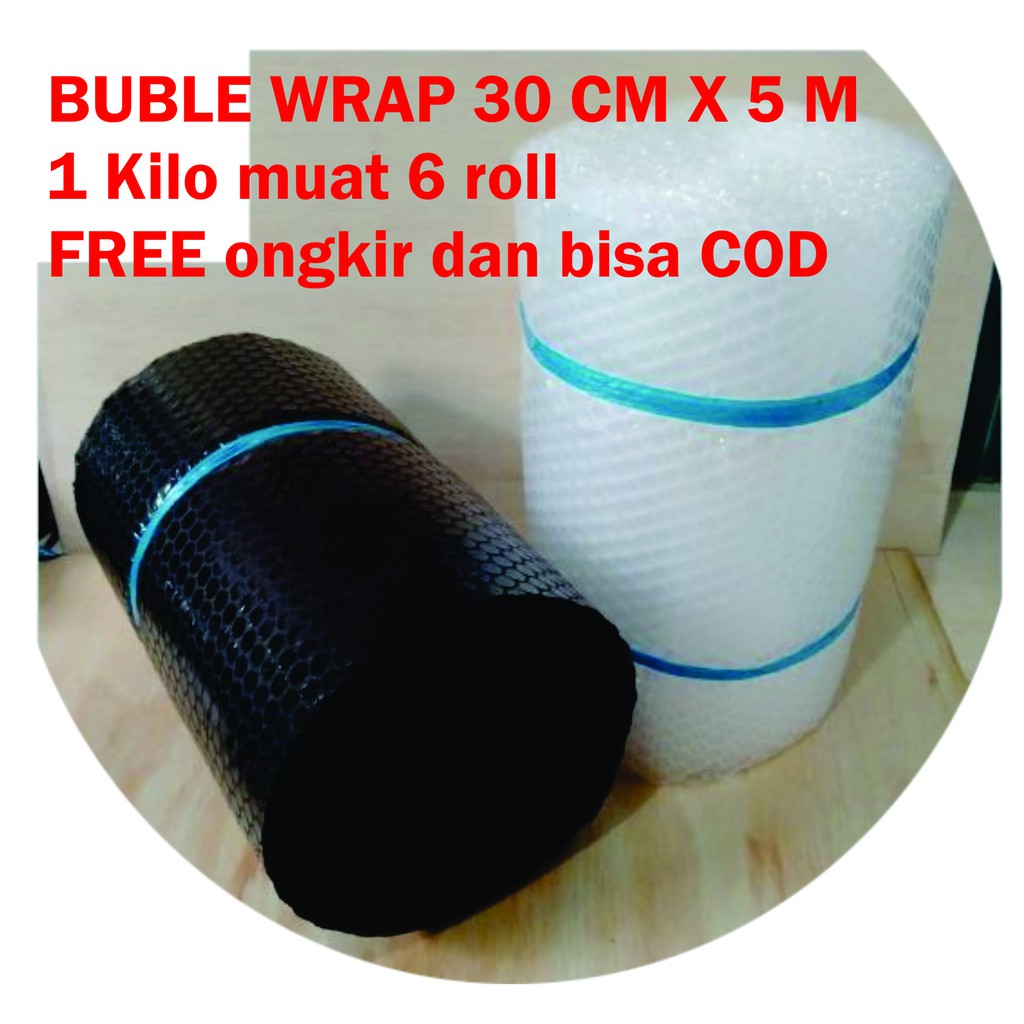 

Buble Wrapp Gulung 30 cm x 5 m 1 kilo muat 6 roll