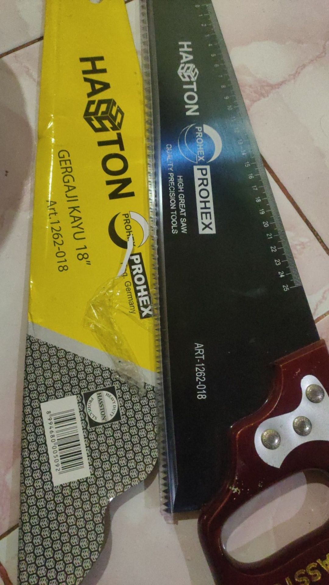 Gergaji Kayu Plat Hitam 18 Inchi Hasston Prohex