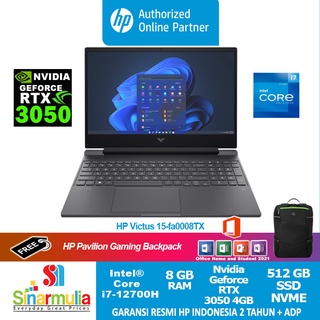 Jual HP Victus 15-fa0008TX i7-12700H RTX3050 512GB SSD 8GB Win11+OHS