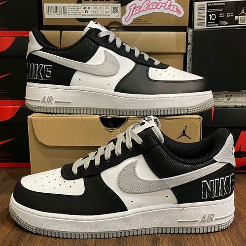white black and silver air force 1