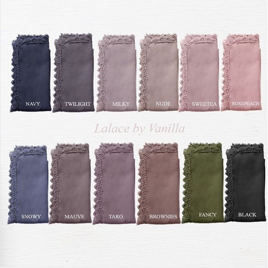 Lalace Hijab Voal by Vanilla Hijab (Mauve, Snowy, Milky, Twilight)
