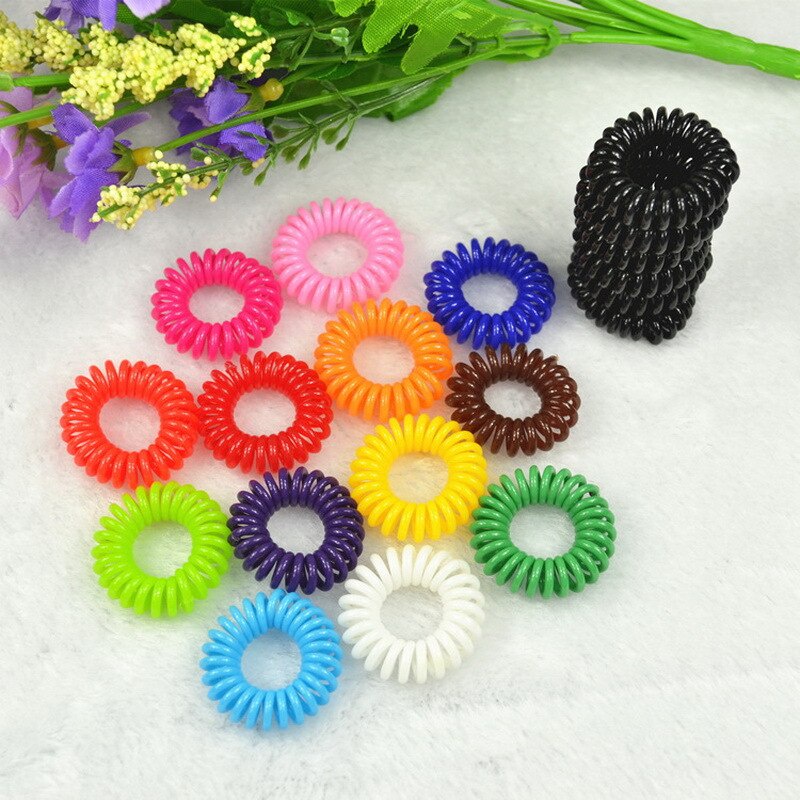 IKAT RAMBUT SPIRAL MINI WARNA WARNI/ KUNCIRAN SPIRAL MINI BENING WARNA RANDOM PER PCS