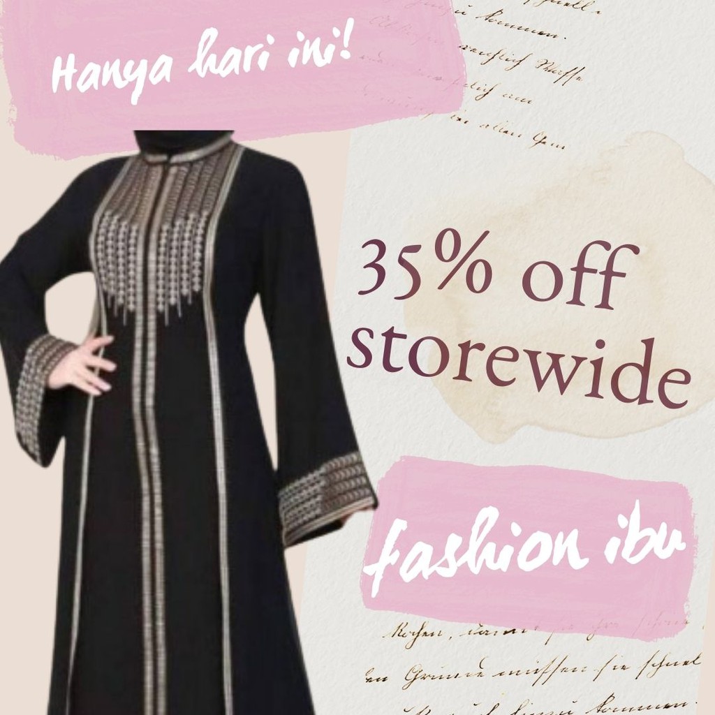 New Abaya Dress Gamis Maxi Arab Saudi Bordir Zephy Turki Umroh Dubai Dewasa