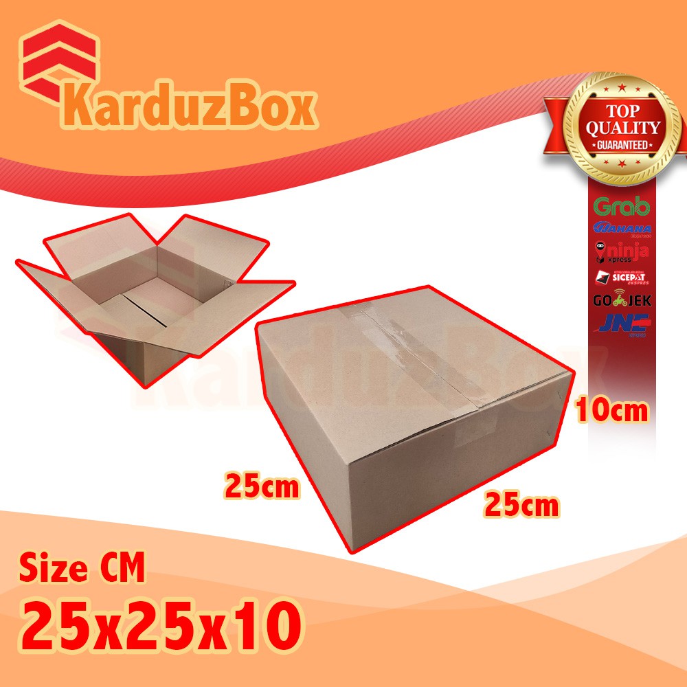

25x25x10 kardus box packaging POLOS BARU