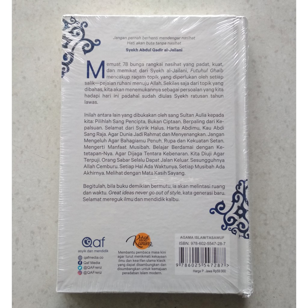 Buku Futuhul Ghaib Kitab Pembuka Rahasia Kegaiban Syekh Abdul Qadir Al Jailani Shopee Indonesia