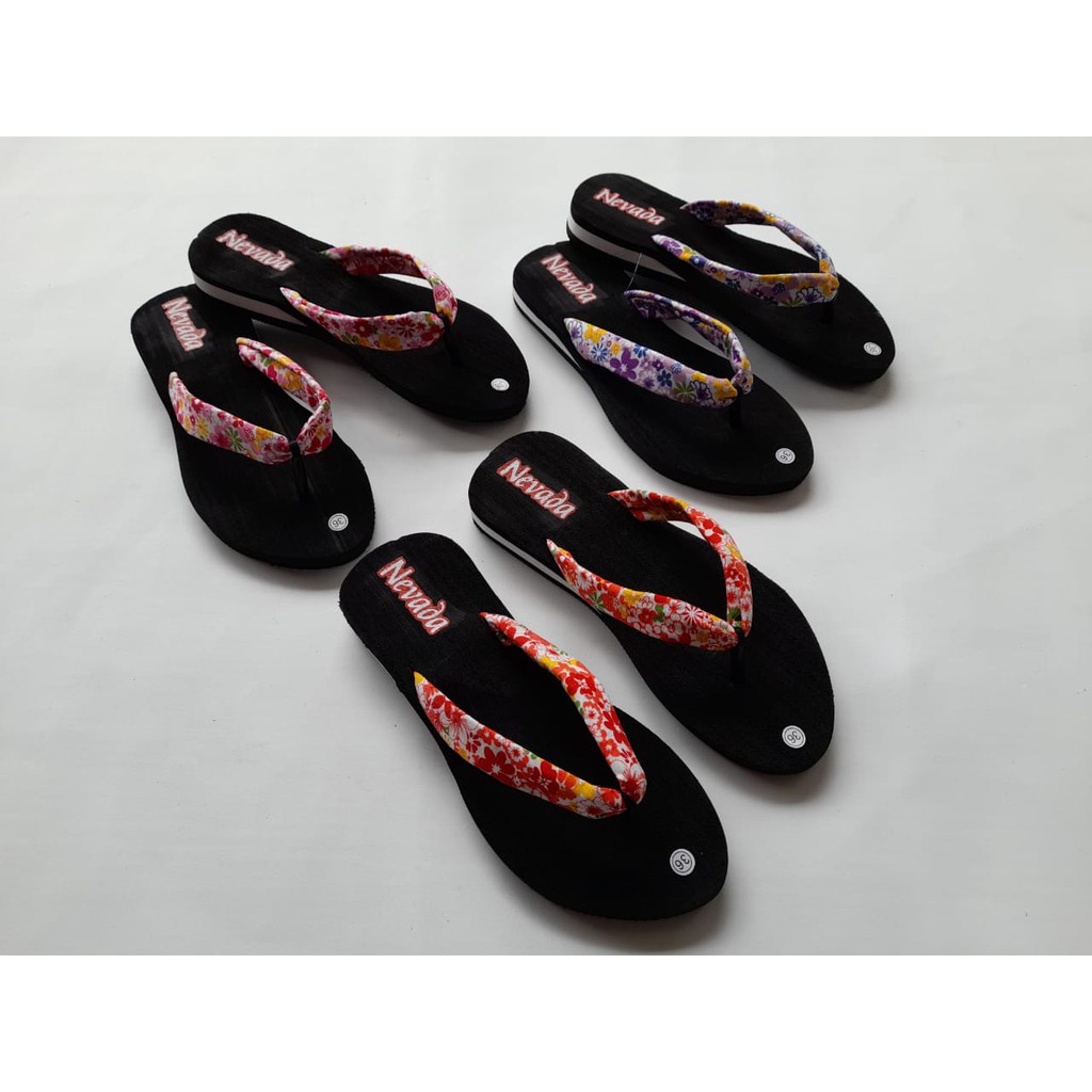 sandal tali wanita sandal cewe murah sandal spon wanita sandal bunga