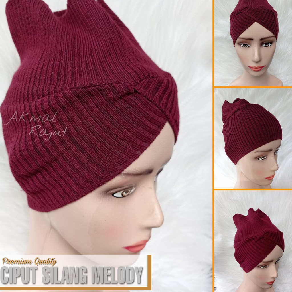 ( PROMO ) CIPUT RAJUT BANDANA SILANG MELODY 2 IN 1