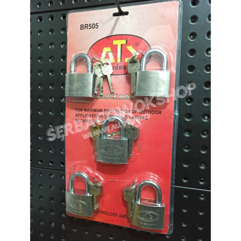 ATS Gembok Master Key 50 mm x 5 Pcs Gembok MasterKey Termurah Berkualitas