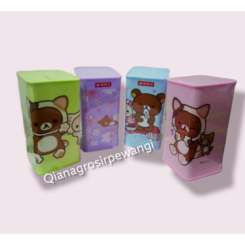 Celengan plastik lion star/celengan karakter/celengan kotak