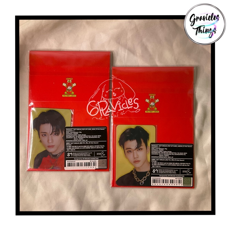 POP UP CARD JENO SET JAEMIN SET HOT SAUCE MD NCT DREAM PHOTOCARD PC POPUP