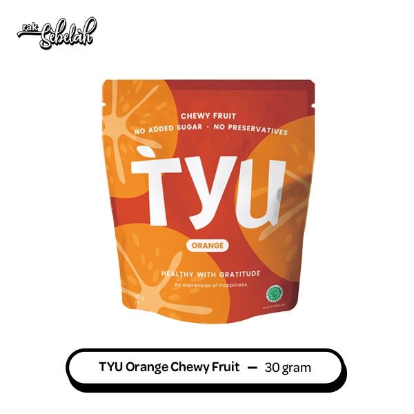 

TYU Orange Chewy Fruit 30gr - Keripik Buah Jeruk Kering