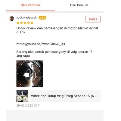 Wheeldop Tutup Velg Peleg Sepeda (Motor)