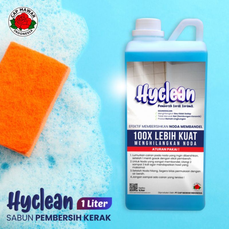 PEMBERSIH KERAK KERAMIK  1 LITER HY CLEAN / PEMBERSIH KERAK KAMAR MANDI / PEMBERSIH PORSELEN