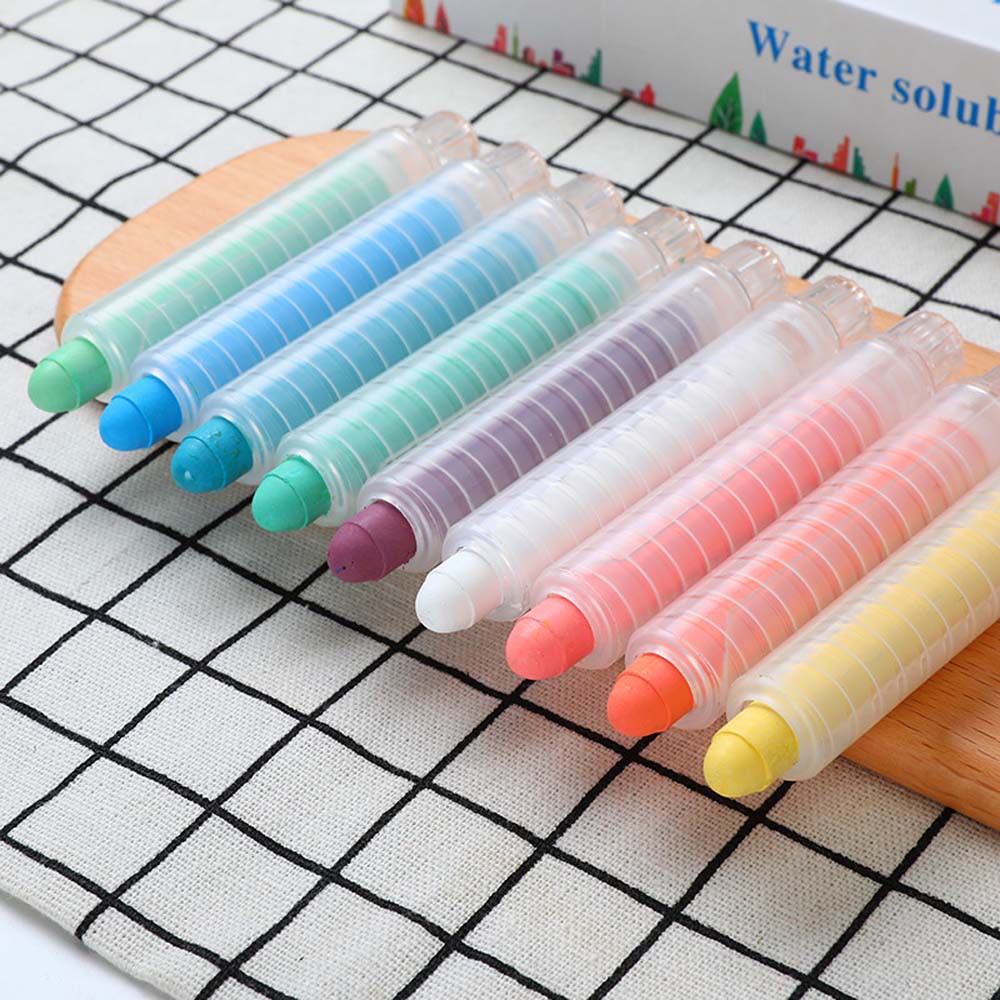 

12 Pcs Water Based Chalk / Kapur Papan Tulis Anak Tanpa Debu Warna Warni Putar Blackboard