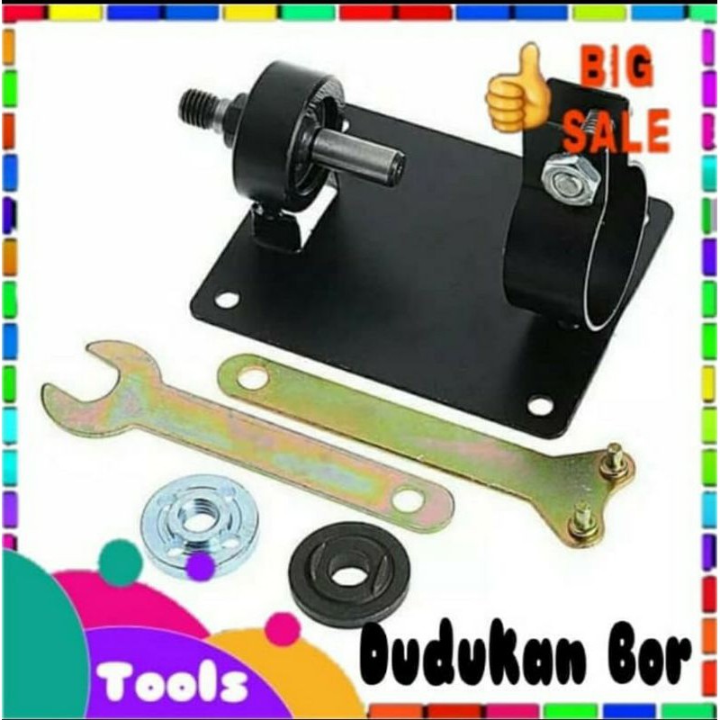 dudukan bor adaptor stand holder portable circular saw