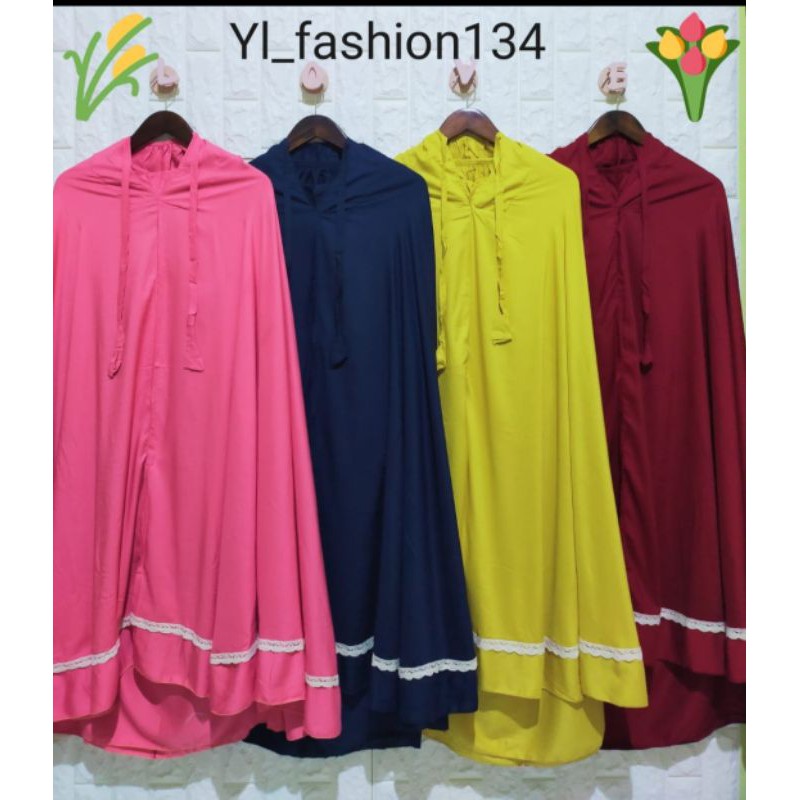 MUKENA RAYON DEWASA / MUKENA  RAYON POLOS RENDA / MUKENA JUMBO