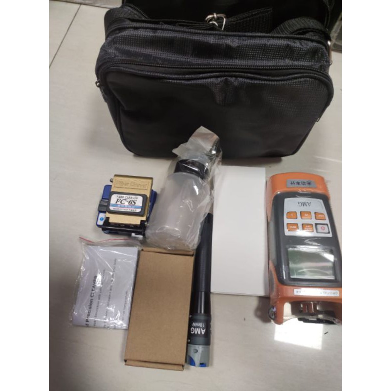 CATV/FTTH Toolkit Set Lengkap VFL/OPM/CLEAVER-Hitam