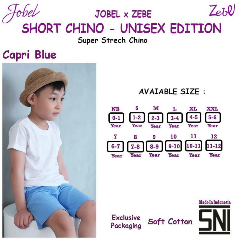 Kazel Jobel x Zebe Short Chino Unisex Edition