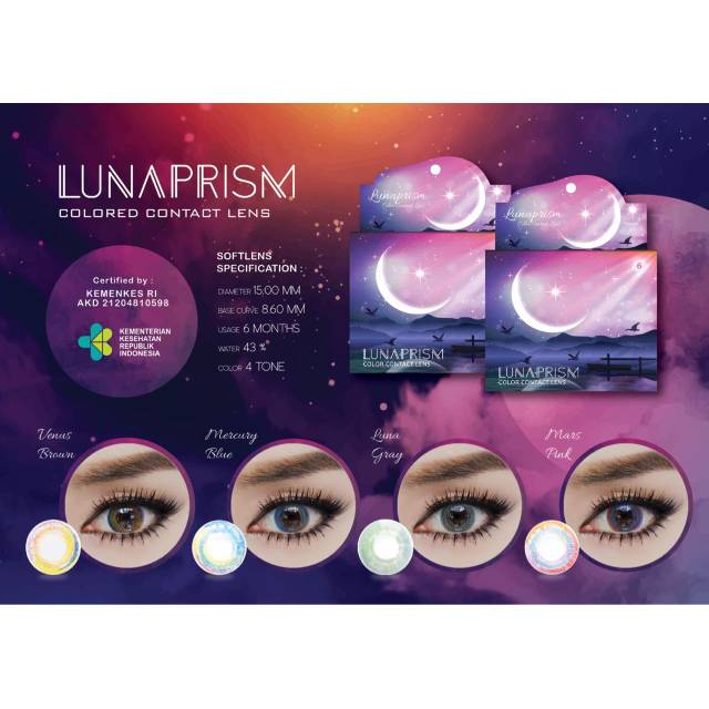 Softlens/ Softlen Termurah Luna Prism pengganti Stardust