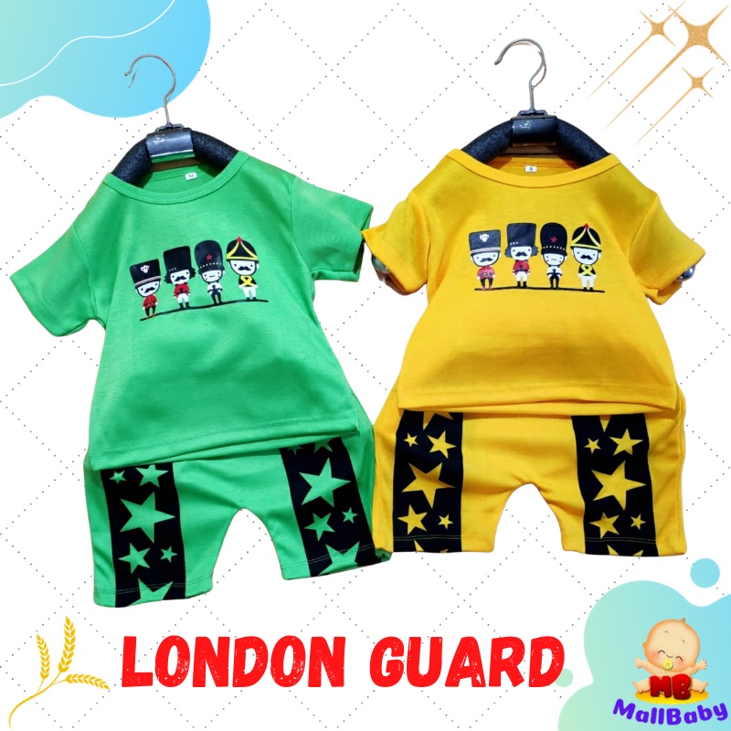 Setelan Bayi Laki Laki 710 Bulan 1 2 Tahun Oblong Pakaian Bayi Cowok Keren Lucu London Guard