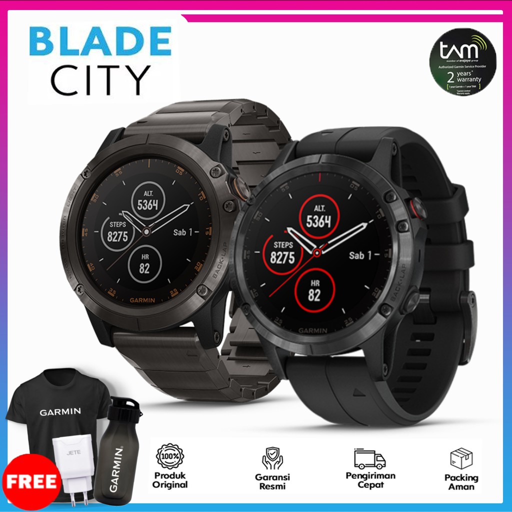 Garmin Fenix 5x Plus Original Garansi Resmi TAM 2 Tahun