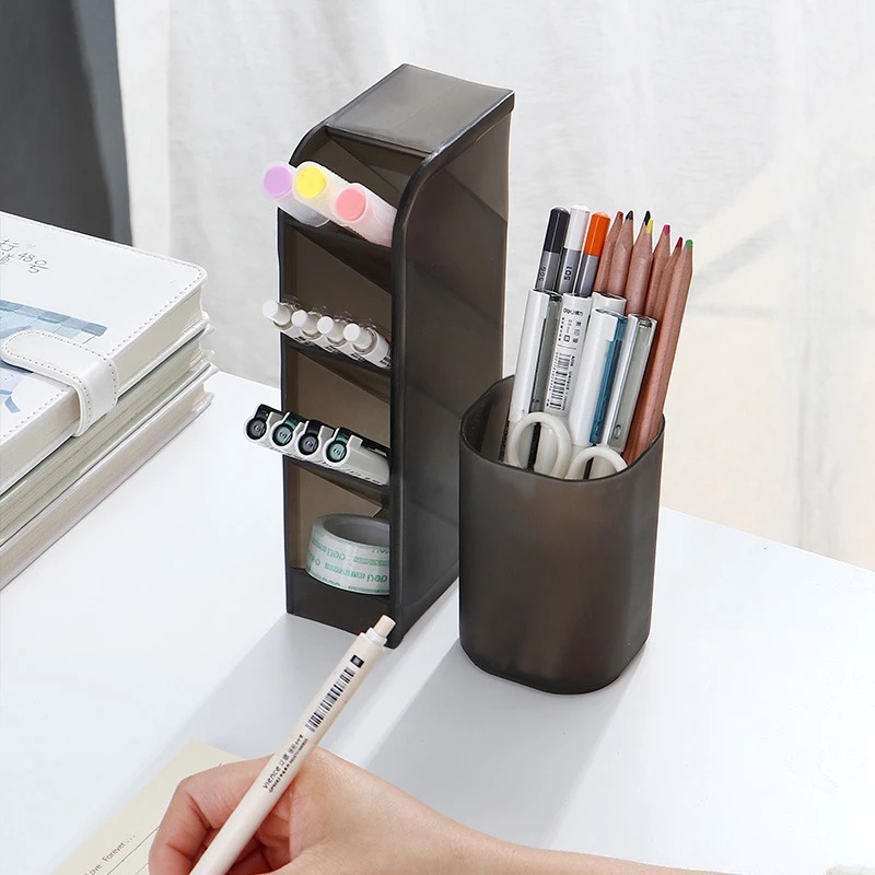 Creative Obliquely Multi-grid Inserted Pen Organizer