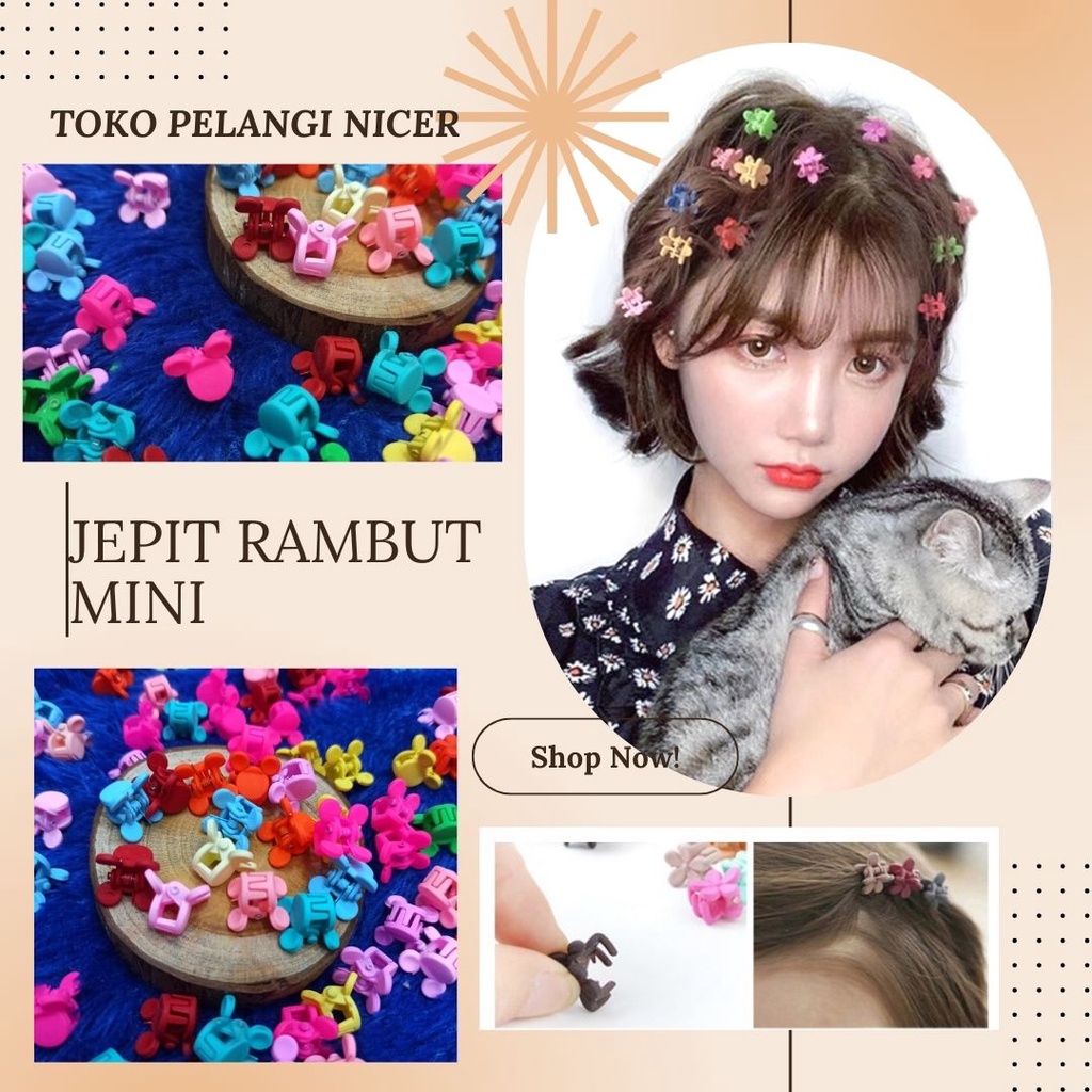 Mini Jepit Rambut Anak Perempuan/ Jepit Miki Mini Warna Warni/ Jepitan Korea Murah/Kep Cekep Pin Aksesoris Rambut