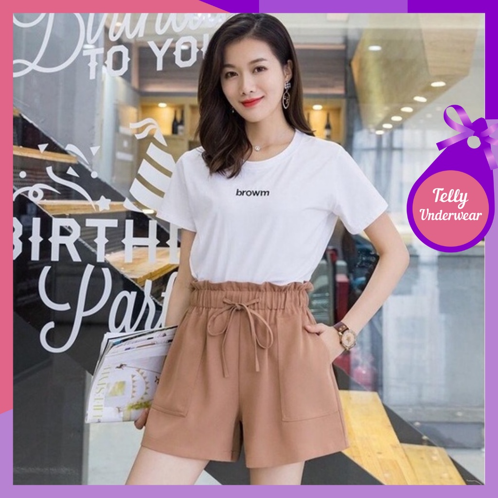 TELLY ➡️ 114 Hot Pants Wanita Celana Pendek Santai Style Korea Terbaru Dan Kekinian