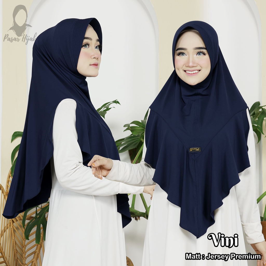 Kerudung Instan Jersey Model Vini Jilbab Instan Jersey Super Premium Hijab Bergo Terbaru Pasar Hija'b