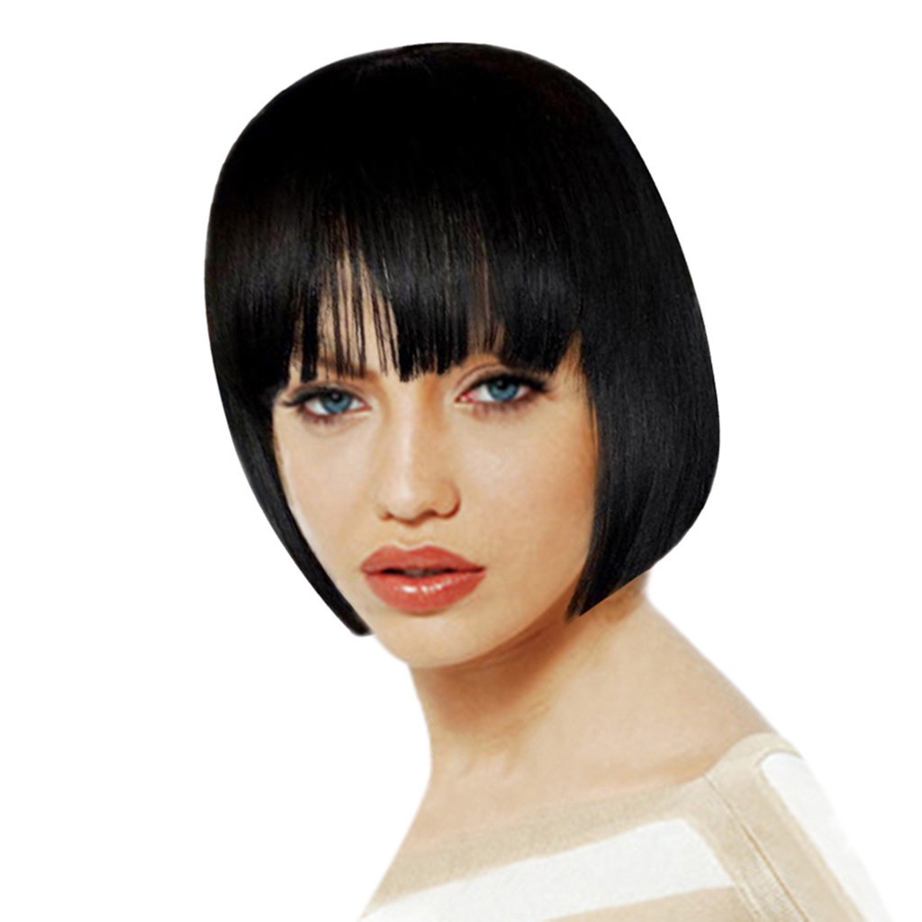 Synthetic Straight Short Bob Women S Wigs Black Natural Hair Wigs